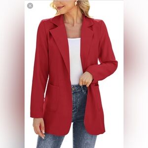 Dasozue Women’s Casual Blazer Red Size small
